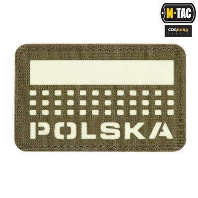 M-Tac patch Polska (with flag) Laser Cut Ranger Green/Lum