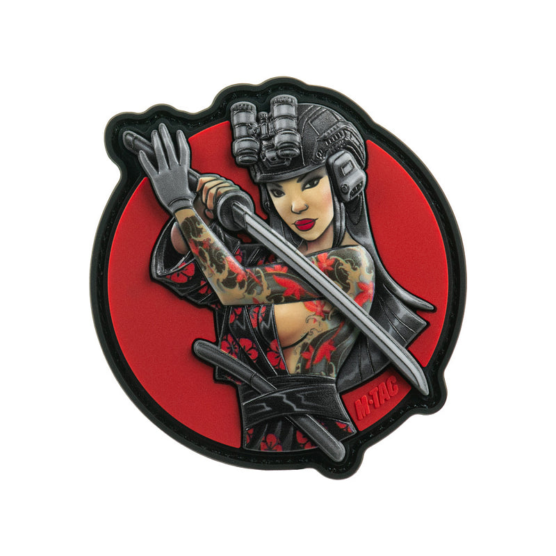 Load image into Gallery viewer, M-Tac patch Tactical girl #3 Watterfall Black PVC
