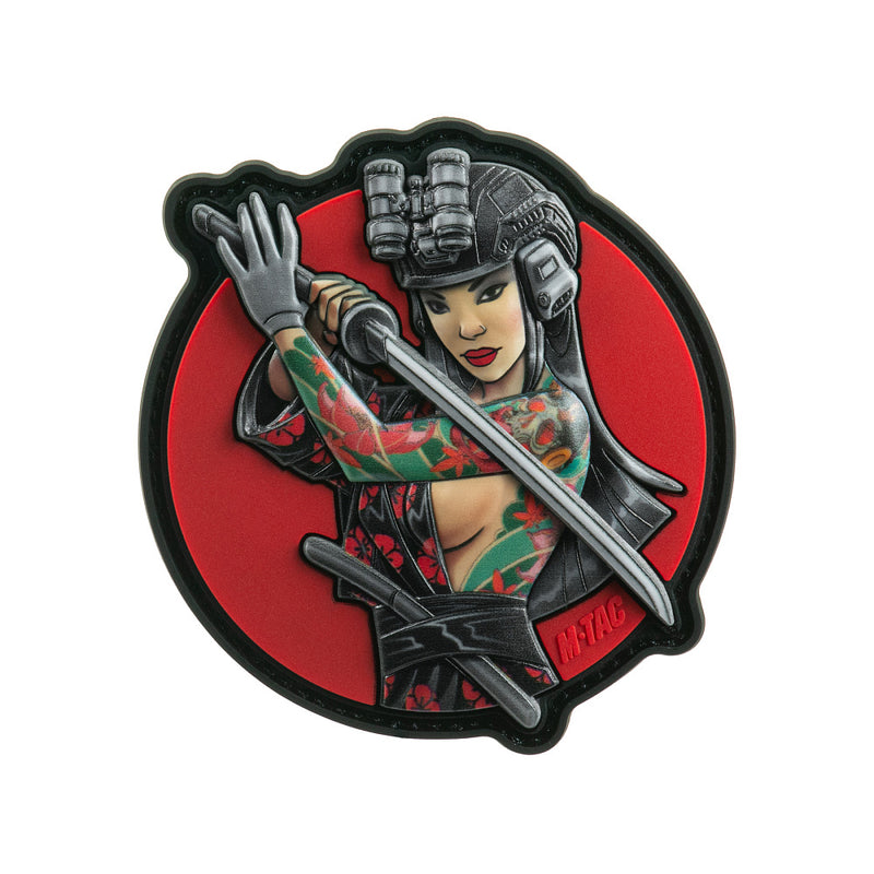 Load image into Gallery viewer, M-Tac patch Tactical girl #3 Watterfall Black PVC
