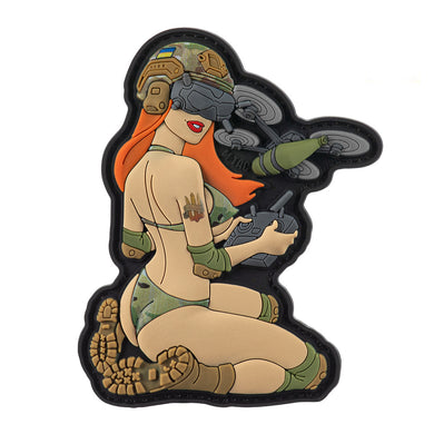 M-Tac Patch Tactical girl #6 PVC redhead/MC V1