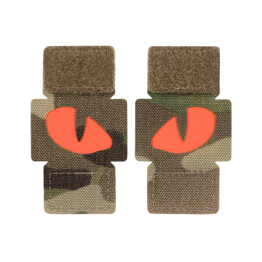 M-Tac patch Tiger Eyes Laser Cut Multicam/Red