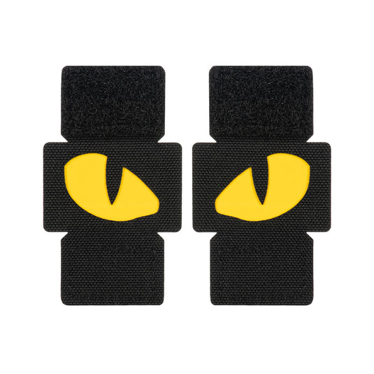 M-Tac patch Tiger Eyes Laser Cut Black/Yellow