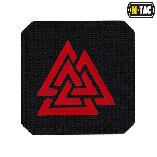 M-Tac patch Valknut Laser Cut Black/Red