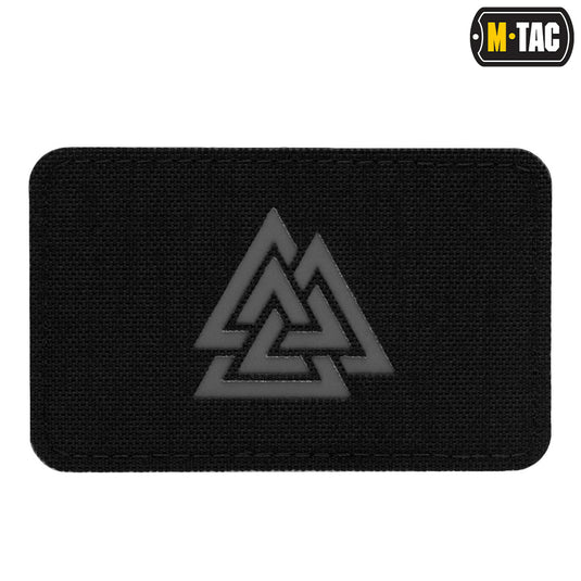 M-Tac patch Valknut horizontal Laser Cut Black/Grey