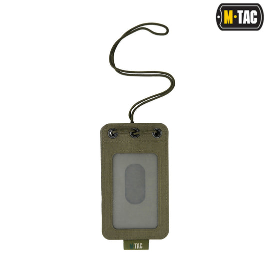 M-Tac Tactical Badge Holder Hanging ID Card Case Hook Surface Draw Cord Ranger Green