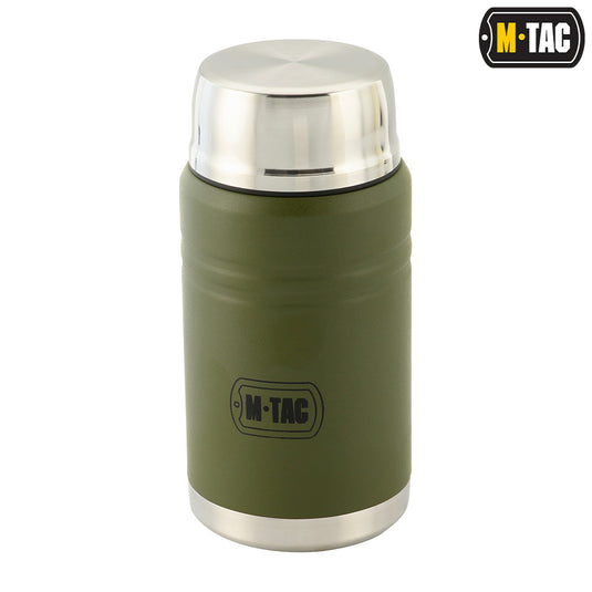 M-Tac Stainless 750 ml Thermos with folding spoon Olive