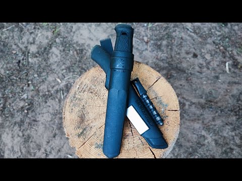 Load and play video in Gallery viewer, Morakniv Bushcraft Survival Black knife
