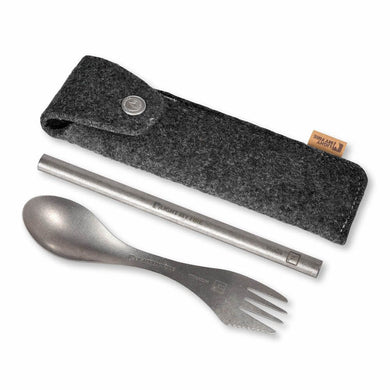 Light My Fire Spork & Straw Kit Titanium