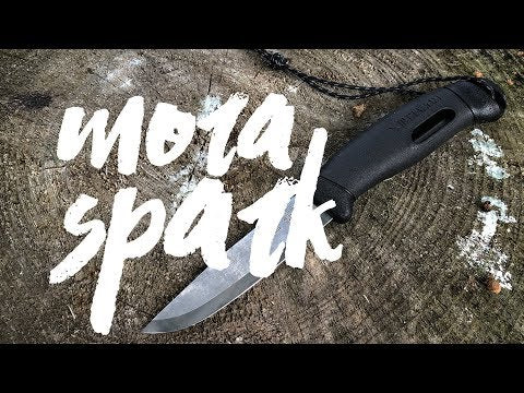Load and play video in Gallery viewer, Camping knife Morakniv COMPANION SPARK GREEN
